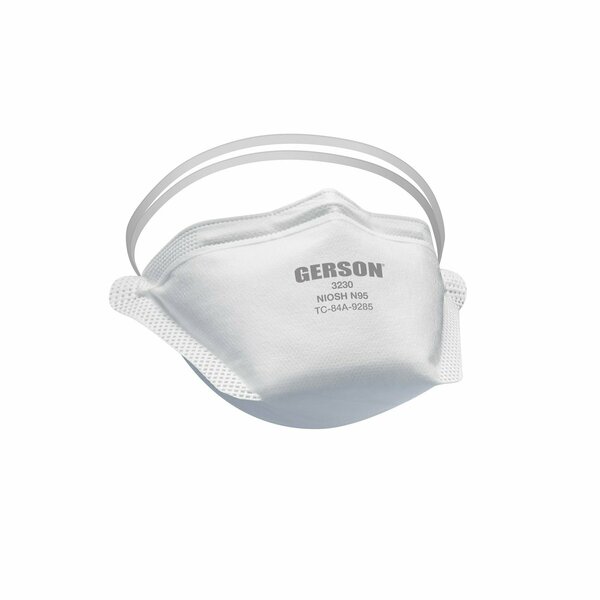Gerson NIOSH N95 Particulate Respirator, Pouch Style, Individually Wrapped, 50 Pack, Case of 4, 200PK 083230